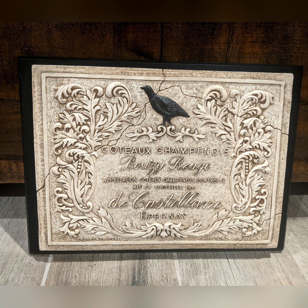 Garden Style Indoor / Outdoor Chic French Plaque Decor 9" x 12.5"